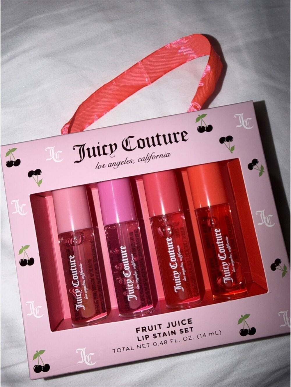 Juicy Couture Fruit Juice Lip Stain Set 4 Pc Multicolor Lip Tint Gift Set New